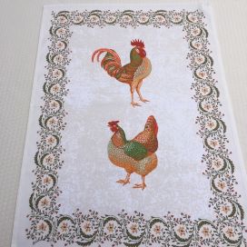 Kitchen towel cock "Lafayette" by Tissus Toselli