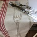 Jacquard kitchen towel "The cutlery" by Tissus Toselli
