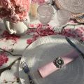 Rectangular organza tablecloth, cherry  blossom "Cherry tree" pink