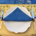 Damasked Jacquard table napkin "Delft" blue