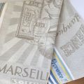 Torchon de cuisine en jacquard "L'apéritif de Marseille" Tissus Toselli